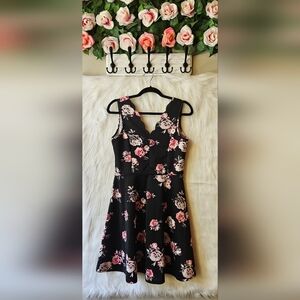 Forever 21 Floral Sleeveless Fit and Flare Skater Dress